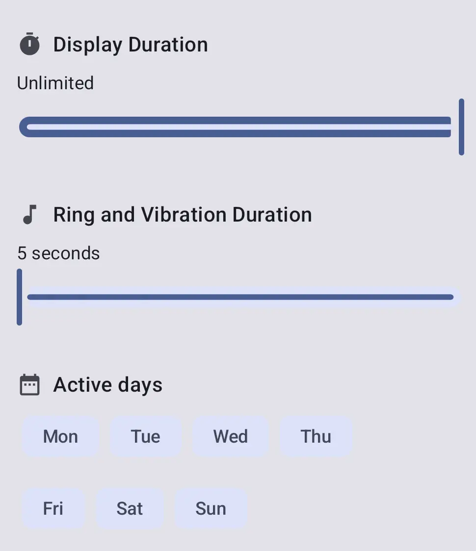 How to customize notification timing